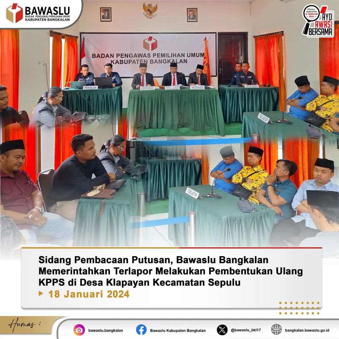 sidang pembacaan putusan