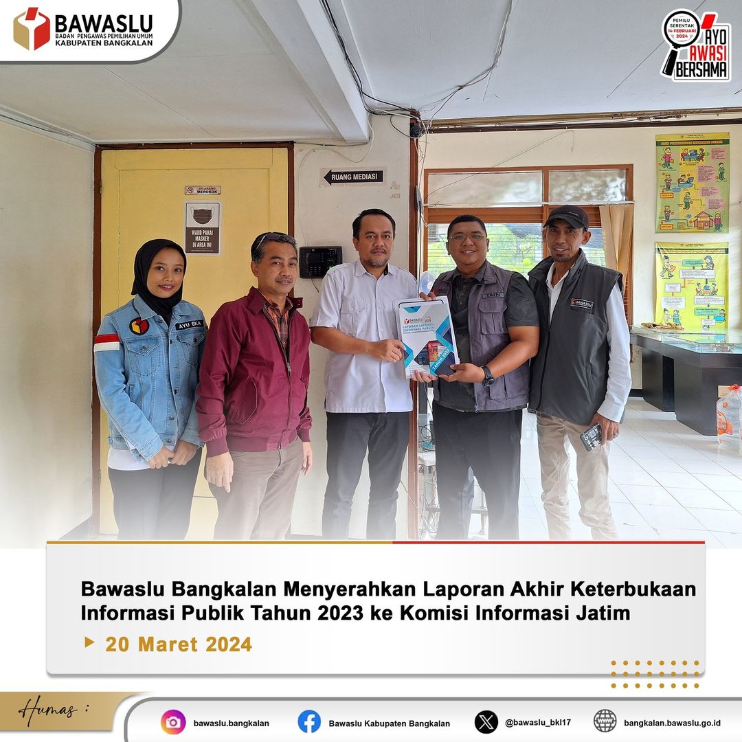 Penyerahan Laporan keterbukaan Informasi ke KI Jatim