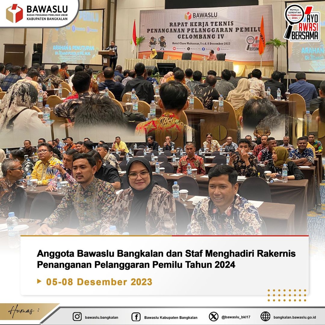 Anggota beserta staf Bawaslu Bangkalan
