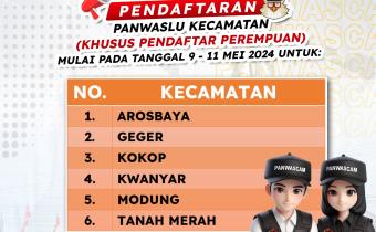 Pengumuman perpanjangan pendaftaran khusus kuota perempuan